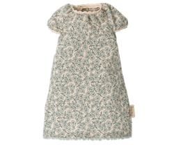 Maileg Kanin Storlek 2 - Bunny med Blå Blommigt Nattlinne