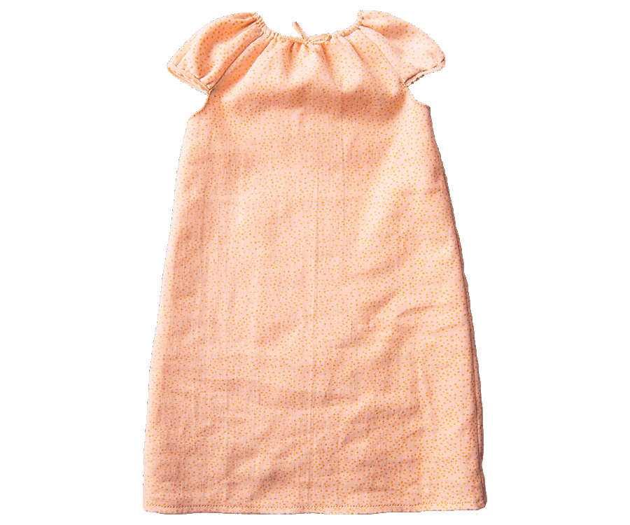 Maileg Kläder till Kanin Storlek 3 - Nattlinne Rosa med Små Prickar - Peach