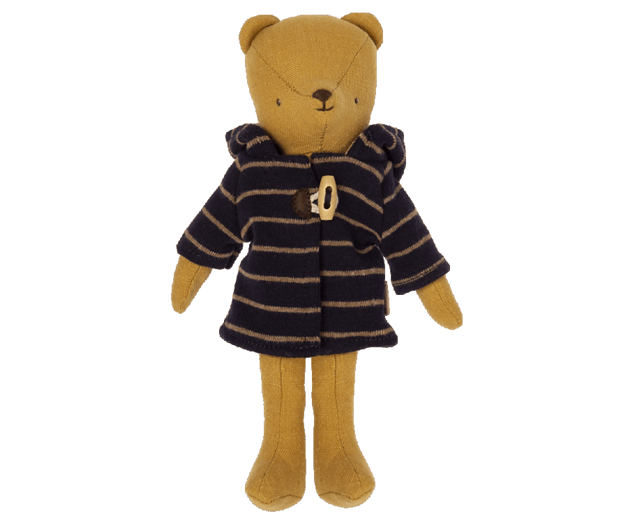 Maileg Jacka Till Teddy Junior - Randig Duffel med Luva