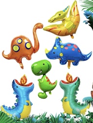 Folieballong Set Dinosaurier - Ballong Dino 6 st