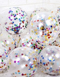 Ballonger Med Regnbågskonfetti Ballong Regnbåge Konfetti Glitter - 10 st