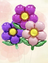 Folieballonger Blommor - 3 Set