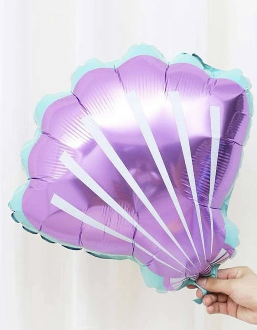 Folieballong Set med Sjöjungfru och Snäcka Ballong Lila