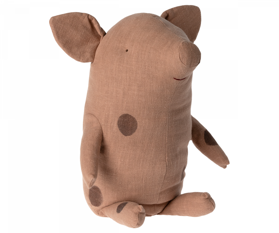 Maileg Sittande Gris Prickig Rosa Stor - Tryffelgris Truffle Pig Vintage Rose Mjukisdjur