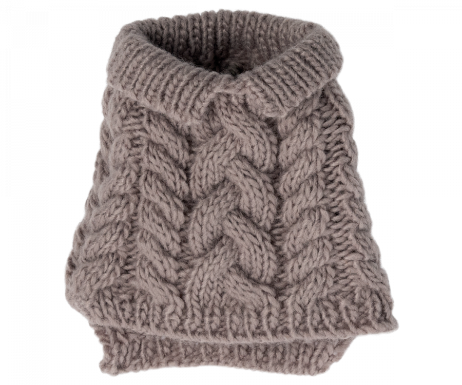 Maileg Stickad Tröja Till Hund Valp Grå - Heather Puppy Supply