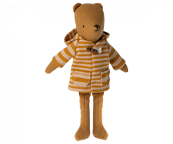 Maileg Jacka till Mamma Teddy - Randig Duffel Rock med Luva