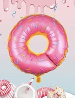 Folieballong Rosa Donut med Strössel Ballong