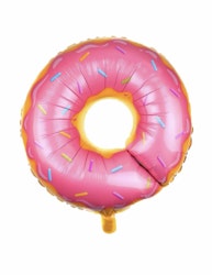 Folieballong Rosa Donut med Strössel Ballong