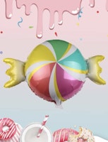 Folieballong Färgglad Karamell Ballong Gul Rosa Blå Grön