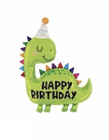 Folieballong Grön Dinosaurie Födelsedag - Ballong Happy Birthday
