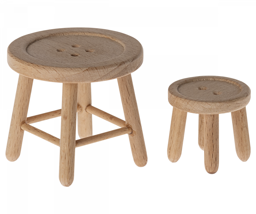 Maileg Set Pall med Bord - Trä