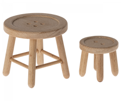 Maileg Set Pall med Bord - Trä
