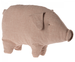 Maileg Rutig Gris Small - Polly Pork Mjukisdjur Rosa