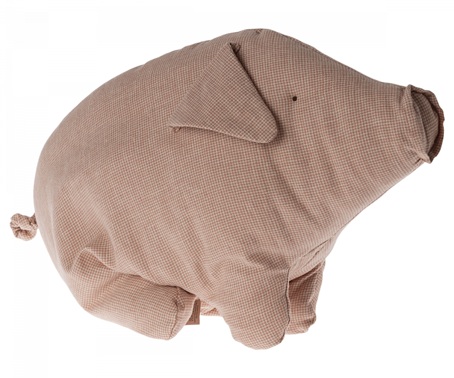 Maileg Rutig Gris Medium - Polly Pork Mjukisdjur Rosa
