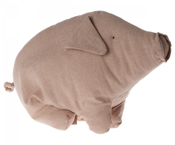 Maileg Rutig Gris Medium - Polly Pork Mjukisdjur Rosa