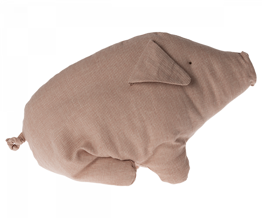 Maileg Rutig Gris Medium - Polly Pork Mjukisdjur Rosa