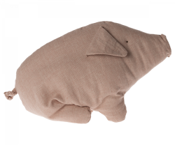 Maileg Rutig Gris Medium - Polly Pork Mjukisdjur Rosa