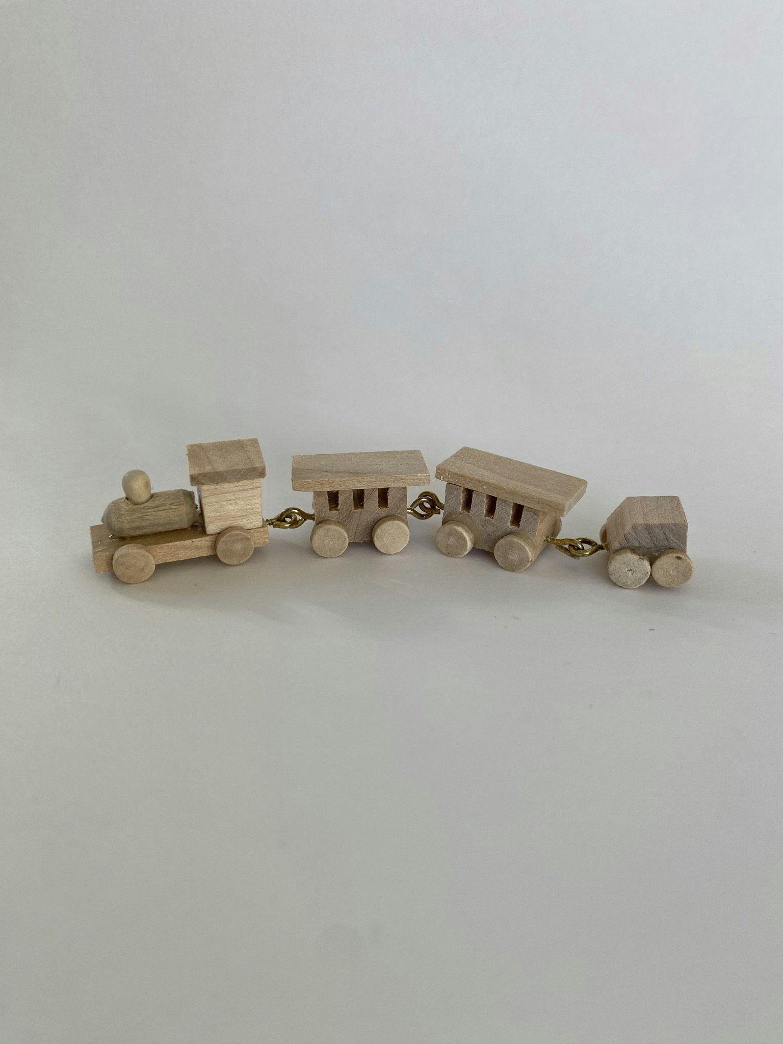 Leksakståg i Trä Miniatyr - Dekoration till Dockskåpet