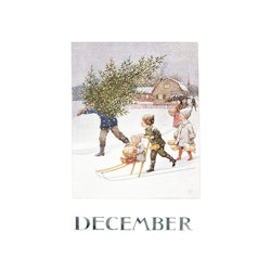 Vykort Månadskort December Elsa Beskow