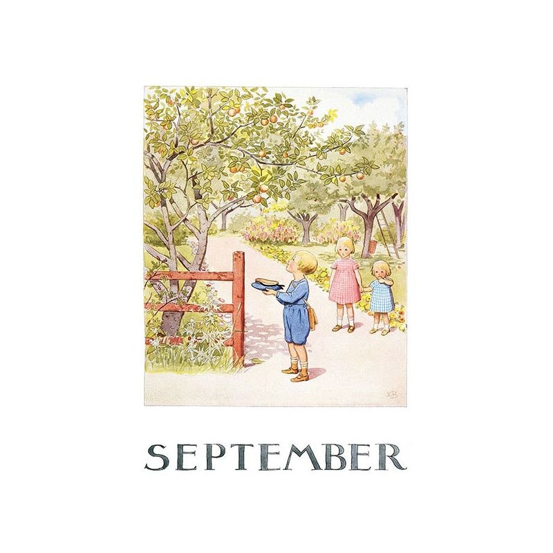 Vykort Månadskort September Elsa Beskow