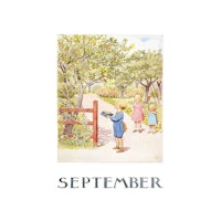 Vykort Månadskort September Elsa Beskow