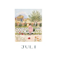 Vykort Månadskort Juli Elsa Beskow
