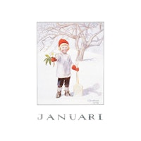 Vykort Månadskort Januari Elsa Beskow