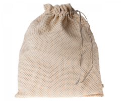 Maileg Förvaringspåse i Tyg Prickig Brun - Small Brown Dots Beige Förvaring Tygpåse