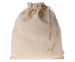 Maileg Förvaringspåse i Tyg Prickig Brun - Small Brown Dots Beige Förvaring Tygpåse