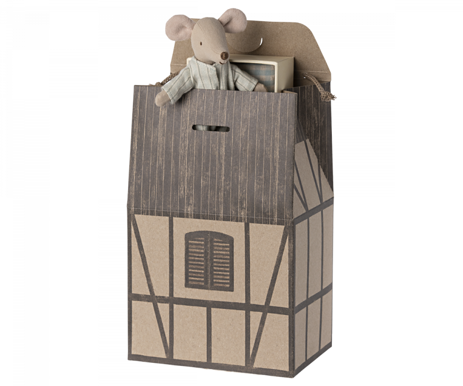 Maileg Presentpåse Farmhouse - Brun Påse Hus