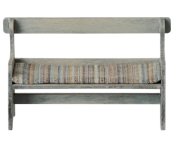 Maileg Bänk med Sittdyna - Vintage Offwhite Vit Sittbänk