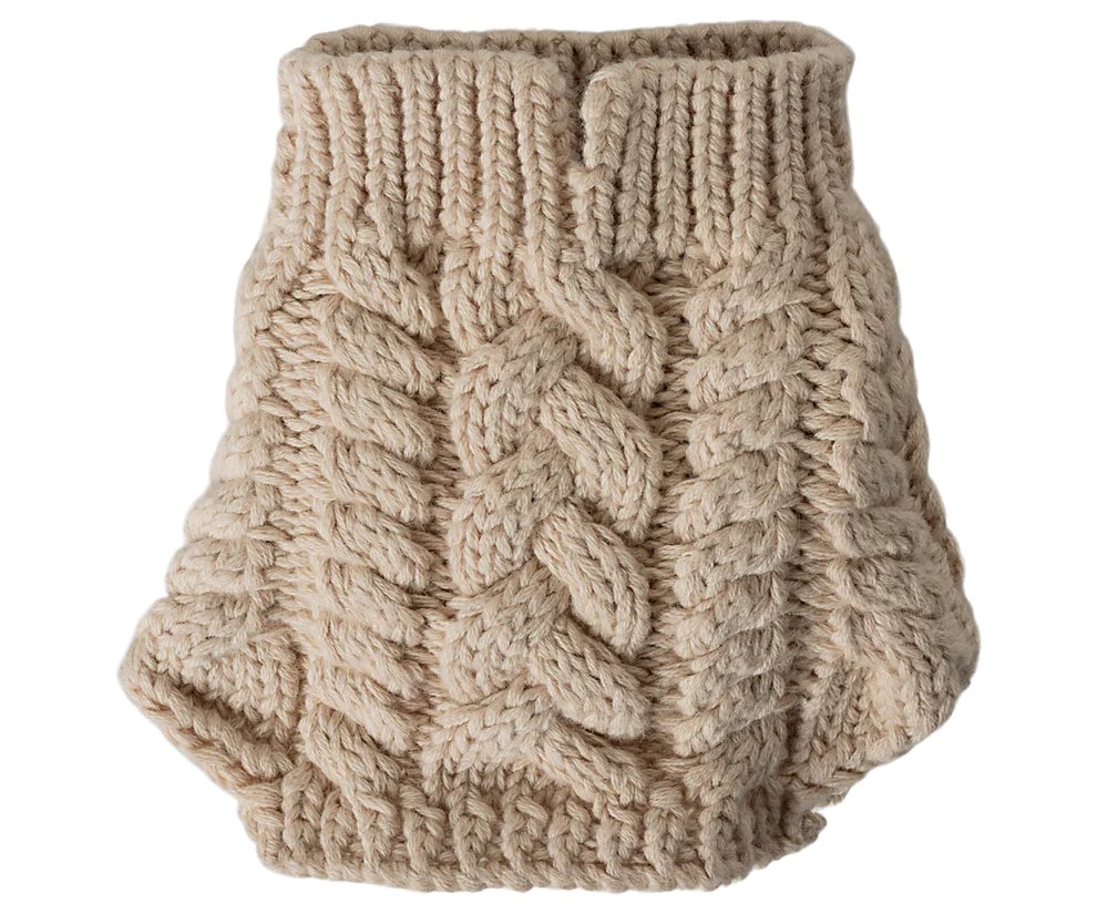 Maileg Stickad Tröja till Hund Valp Beige - Sand Puppy Supply