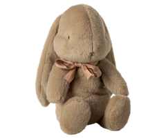 Maileg Kanin i Plysch med Rosett Medium Brun - Bunny Plush Dusty Brown med Rosett
