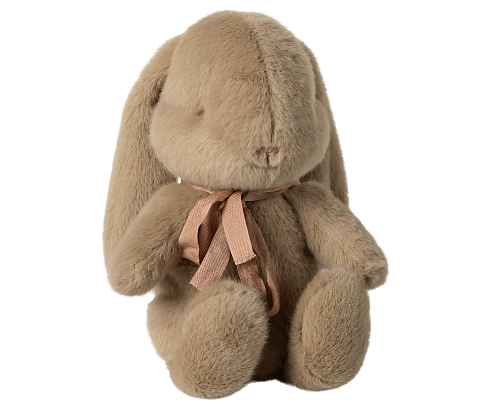 Maileg Kanin i Plysch med Rosett Small Brun - Bunny Plush Dusty Brown med Rosett