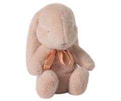 Maileg Kanin i Plysch med Rosett Small Rosa - Bunny Plush Powder med Rosett