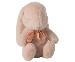 Maileg Kanin i Plysch med Rosett Small Rosa - Bunny Plush Powder med Rosett