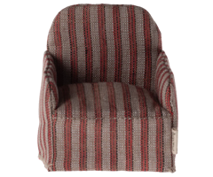 Maileg Fåtölj till Mus Randig Röd - Stripe Rödrandig