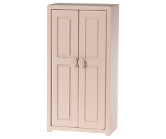 Maileg Liten Garderob med Tre Galgar - Light Rose Rosa