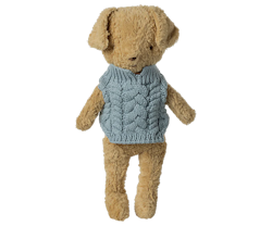 Maileg Stickad Tröja till Hund Valp Blå - Blue Puppy Supply