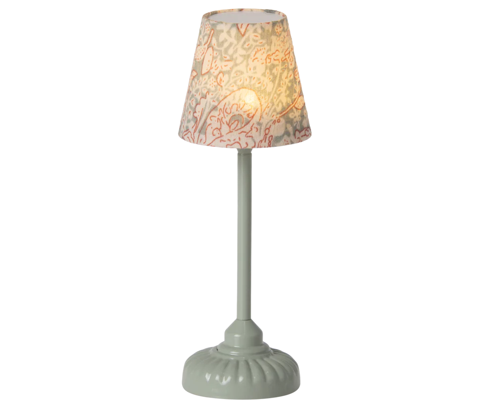 Maileg Vintage Golvlampa Liten Mönstrad Mint Grön
