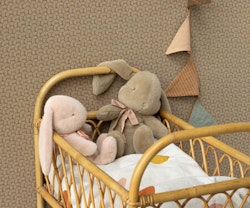 Maileg Kanin i Plysch med Rosett Medium Rosa - Bunny Plush Powder med Rosett