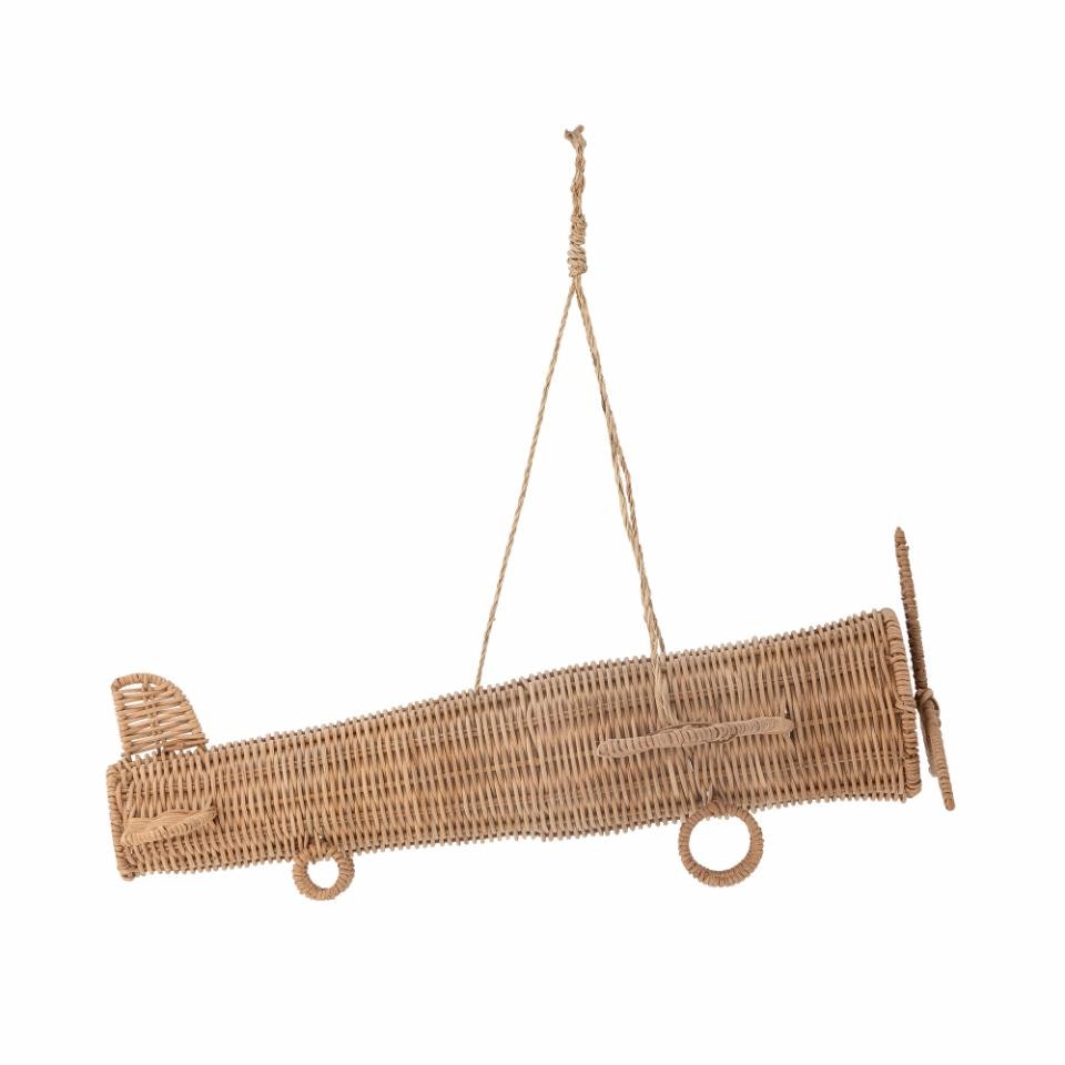 Bloomingville Flygplan Mobil Rotting - Balazar Mobile Natur Brun Naturmaterial Dekoration till Barnrummet