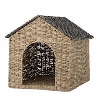 Bloomingville Förvaringskorg Med Lock Hundkoja Natur - Fredie Basket Brun med Mörkbrunt Öppningsbart Tak