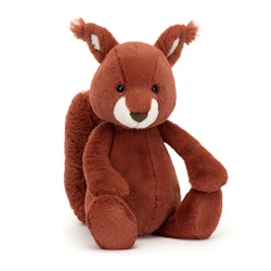 Jellycat Ekorre - Mjukisdjur Bashful Squirrel Original Röd med Tofsar på Öronen