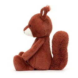 Jellycat Ekorre - Mjukisdjur Bashful Squirrel Original Röd med Tofsar på Öronen
