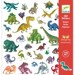 Djeco Klistermärken Dinosaurie - Dino 160 Roliga Klistermärken