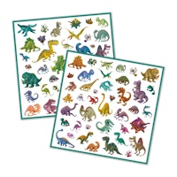 Djeco Klistermärken Dinosaurie - Dino 160 Roliga Klistermärken