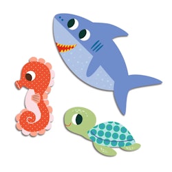 Mina Första Klistermärken - Djeco Sea Animals Klistermärken För de Minsta Havsdjur