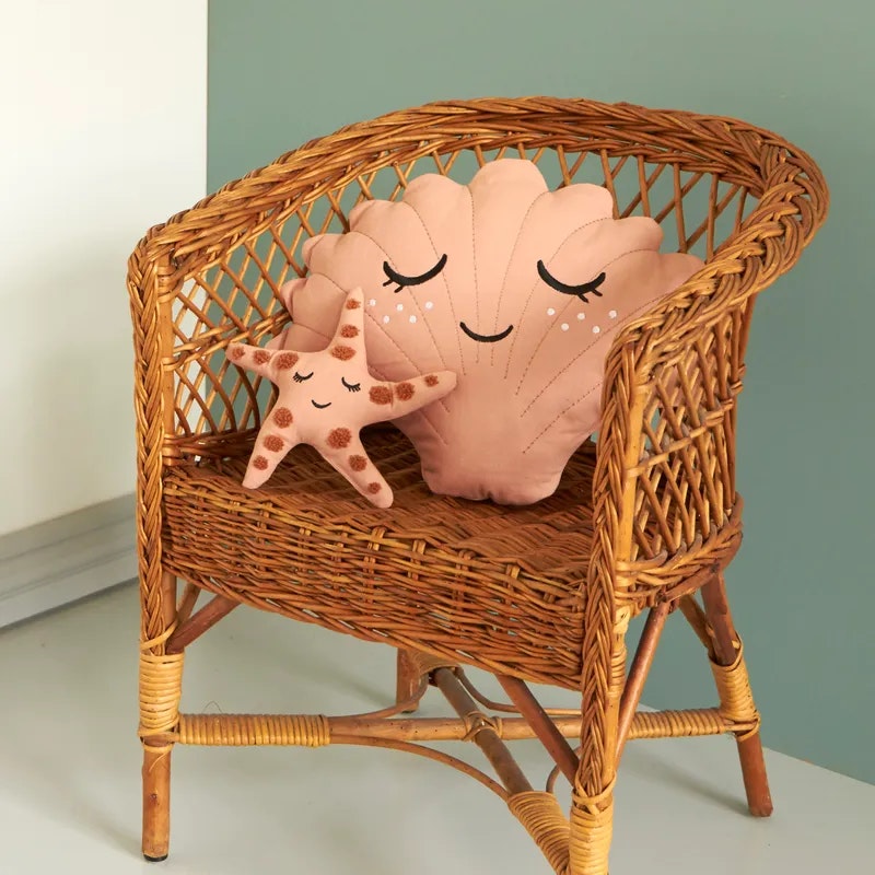 Prydnadskudde Snäcka - Roommate Shell Cushion Kudde Rosa