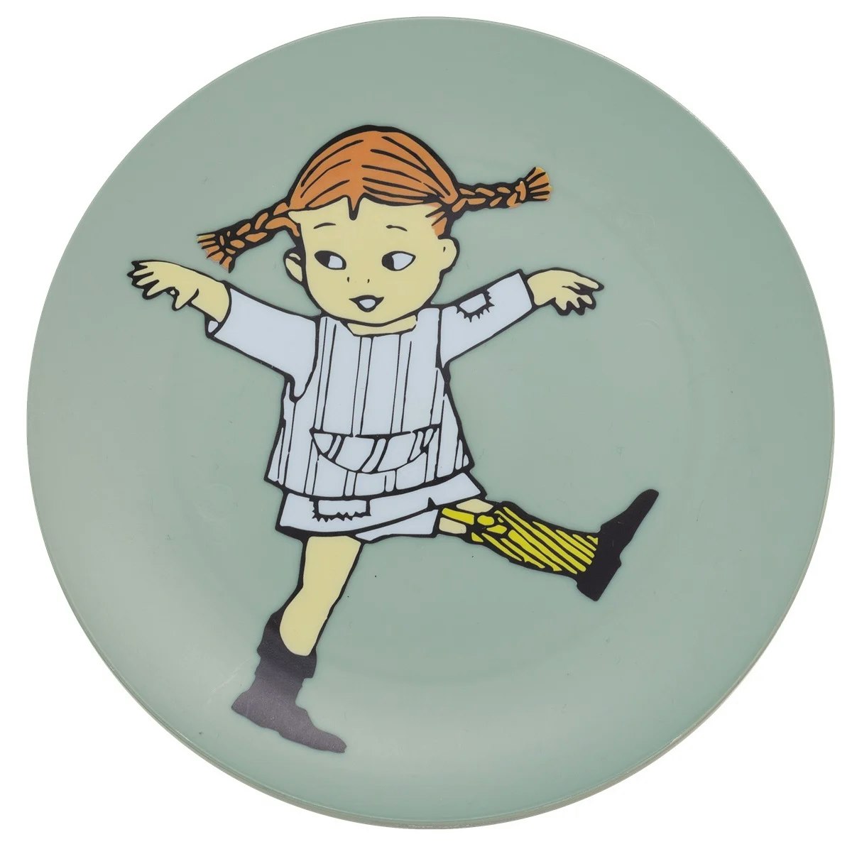 Tallrik Pippi Långstrump Grön Astrid Lindgren Rätt Start Pippi Cirkus Barnservis